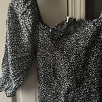 Timing black and white floral smocked maternity dress Photo 2