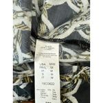 Gotta Chain Print Tunic Top Blouse‎ V Neck 3/4 Sleeve Black White Gray Size L Photo 5