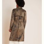 Anthropologie  Roxie Suede Tie Dye Trench Coat Size Small Photo 2