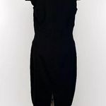 Chelsea & Theodore Black Dress Cap Sleeve Sheath Semi-formal size L Photo 3