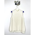 Rebecca Minkoff Sleeveless Sweater Size Medium Ivory Back Cutout High Low Photo 2