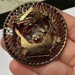 ART Signed Gold Tone Dual Brooch Pin Scarf Clip Greek Mythical Phoenix Photo 6