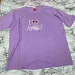 Disney  Vintage Single Stitch I Heart Minnie Mouse Purple T Shirt XL Mickey Inc Photo 0