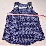 Paper Moon by Stitch Fix Flowy Navy Blue Tank Top Size S Photo 8