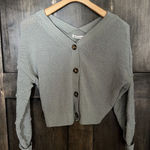 Moon and Madison Button Cardigan Sweater Knit Wide V Photo 0