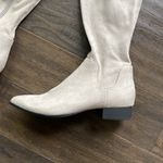 DKNY Over-the-Knee Boots Womens Sz 8 Grey Faux Suede Pointed Toe Photo 1