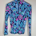 Lilly Pulitzer UPF 50+ Skipper Popover XS Pink Multicolor print Beach Longsleeve Photo 0