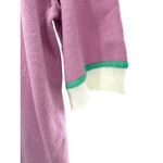 Bob Mackie Wearable Art Lilac Floral Embroidered Cardigan Sweater L Cottagecore Photo 3