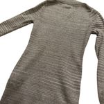 EXPRESS Metallic Shimmer V Neck Sweater Long Sleeve Slim Fit Photo 1
