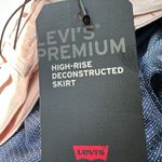 Levi's NWT  Straus High Rise Pastel Pink Cotton Denim Five Pocket Jean Skirt Photo 10