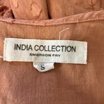 Emerson Fry India Collection Ruffle Chandra Midi Maxi Dress Size S Clay Pink Photo 6