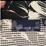 Susan Graver  Medium Black White Floral 3/4 Sleeve Button Front Jacket Photo 4