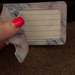 Pastel Marble Design Luggage Tag NWOT Purple Photo 2