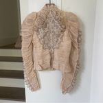 Zimmermann NWT Kaleidoscope Lace Doily Long Sleeve Blouse in Buff Beige Photo 3