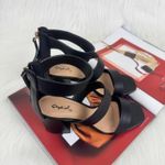 Qupid Women's Dorcas Faux Leather Multi Strap Block Heel Sandals Black Size 6 Photo 1