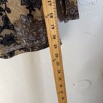 Y2k Blue Brown Paisley Print 3/4 Sleeve Top Blouse Shirt M Western Boho Grunge Size M Photo 5