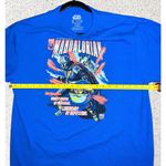 Star Wars Mandalorian and Grogu Bounty Hunter Blue  T-Shirt Photo 4