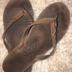 Rainbow Sandals Brown Braided Flip Flops Photo 0