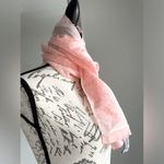 Vintage Patterned Peachy Pink Sarah Coventry Scarf White Photo 1