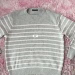 Brandy Melville Striped Thermal Knit Sweater Casual One Size Photo 1