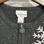 Breckenridge Vintage snowflake Zip confetti Wool Blend Sweater vest Petite Large Photo 2
