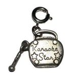Vintage Silver Portable Karaoke Charm/Pendent Silver Photo 0