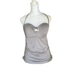 Athleta  - NWT Knot Bow Swim Beach Tankini Lined Ruched Padded HalterTop Sz M Photo 3