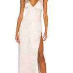 Revolve More To Come Regina Satin Maxi Dress Champagne Large New Photo 10