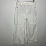 Spanx stretch twill wide leg crop pants bright white womens size XL new! Photo 2