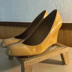 Coach Roni Wedge Patent Leather Tan Heels Photo 1