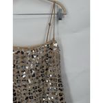 ZARA  Sequin Mini Dress Women Medium Tan Festival Retro Preppy New Year Glam Photo 8
