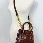 ZARA NEW ANIMAL PRINT MINI CROSSBODY BAG BROWN WITH HANDLES AND CHAIN STRAP Photo 7