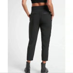 Athleta  Nolita Slim Tapered Crop Pant Black Side Stripe Size 4 Photo 1