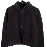 UGG  Gray Corduroy Ribbed Funnel Neck Cropped Sweater Women's Medium Photo 2