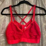 Aerie  Lipstick Red Strappy Cheetah Print‎ Non Lined Wireless Bralette XL NWOT Photo 0