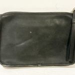 Hunt Club  Black Leather Bag Clutch Gold Hardware Photo 4