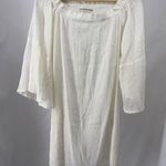 Anouska Love Shack Tunic Dress Ivory Textured 100% Cotton One Size 22" p2p White Photo 0