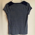 CHAPS Navy and White Striped Short Sleeve Tee Size Medium Photo 3