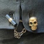 Alexander McQueen  Black Leather Skull Chain Gothic Statement Boots Size 38.5/8US Photo 3