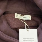 Everlane Cropped Luxe Fleece Hoodie in Dark Chocolate, Size Medium Photo 6