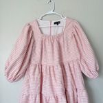 Sister Jane Pink Rosy Knees Tweed Confetti Square Neck Puff Sleeve Dress Size S Photo 4