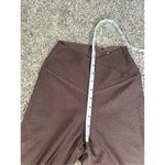 Aerie Offline By Waist Leggings Brown Metallic Shinny Ribbed 7/8 High Rise S Photo 5
