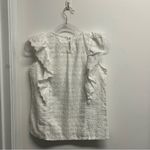 White Eyelet Lace Ruffle Babydoll Top Size M Photo 5