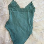 Forever 21  Teal Button Up Lace Bodysuit Photo 2