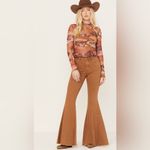 Shyanne  Brown Flare Jeans Photo 4