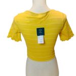 Roxy Yellow Striped Cropped Top Size XS NWT Photo 7