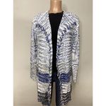 New. FATE long blue and white textured sweater. Retails $149 Photo 3
