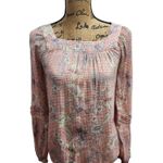 LC Lauren Conrad  Floral Blouse Square‎ Neck Long Sleeve Top XS Photo 0