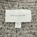Brochu Walker  100% Cashmere Noah Wrap Open Cardigan Vest SM Earthen Tweed Gray Photo 6