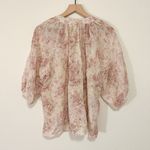 Embroidered Blouse Romantic Dusty Rose Lace Photo 4